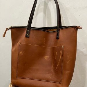 Portland Leather Goods Honey Medium Zip Tote